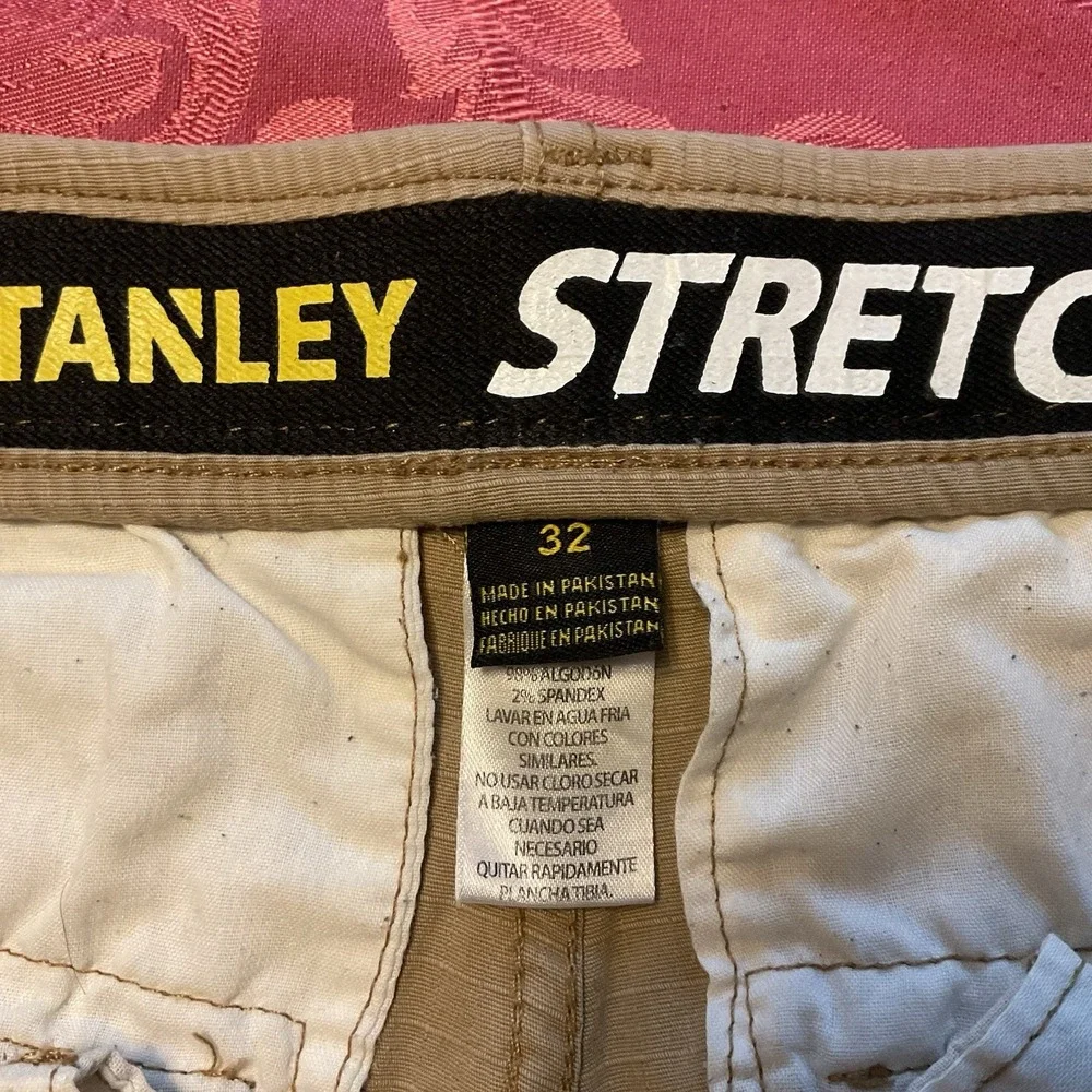Stanley Men's Sz: 32 Workwear Stretch Tan Brown Khaki Safari‎ Cargo Shorts